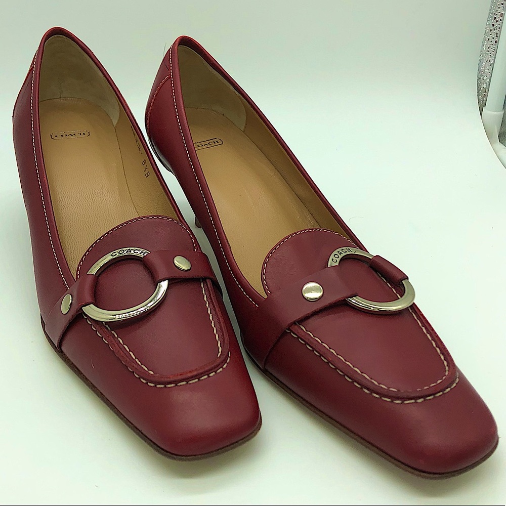 Coach women’s red sexy kitten heels size 8.5